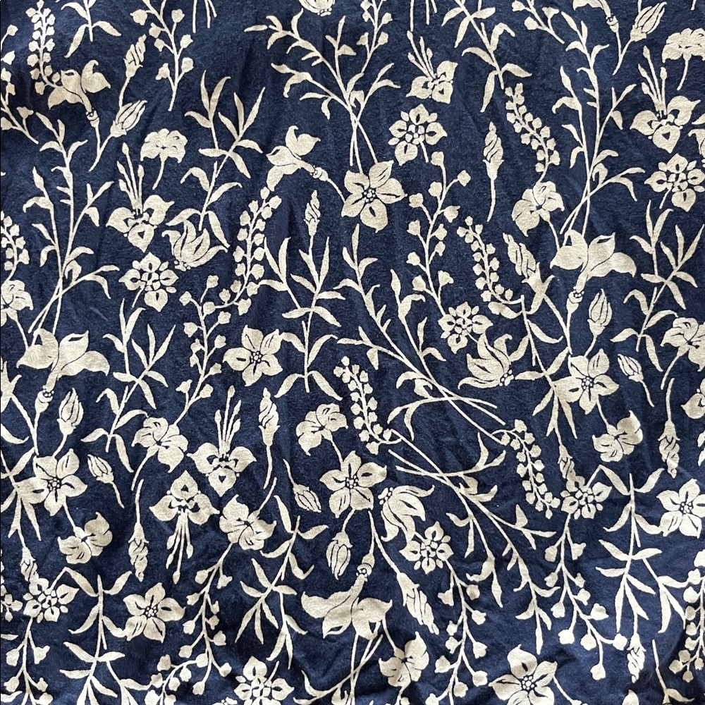 Old Navy Navy Floral Faux Wrap Dress Boho Coastal Size L - Picture 9 of 12